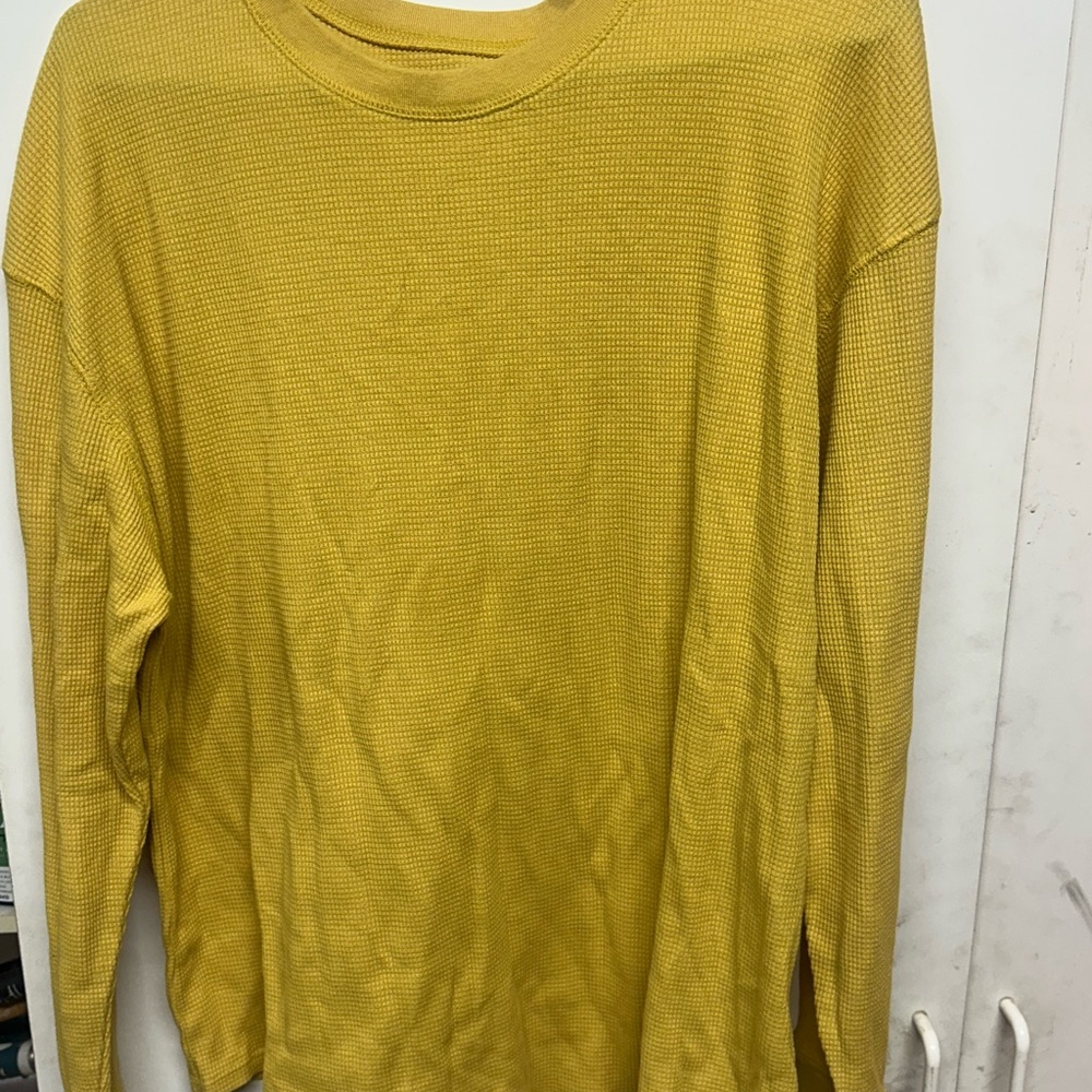 Yellow Crewneck Sweater with Relaxed Fit